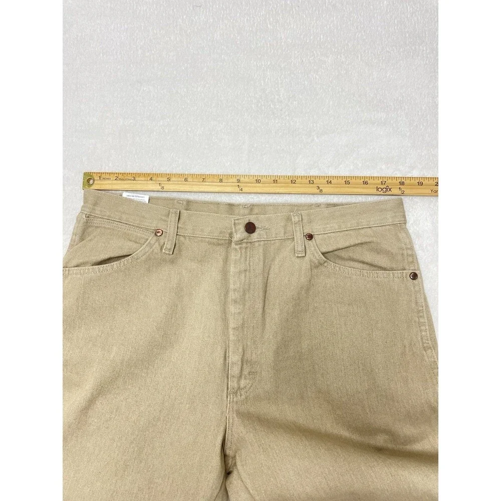 Wrangler Cowboy Cut Jeans 13MWZ Original Fit Tan Denim Men’s 36x34 Rodeo Western